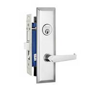 Marks New Yorker Satin Chrome Right Hand Mortise Entry Lock Set, Screwless Lever Thru-Bolted Lockse MRK-9NY92A-26D-RH